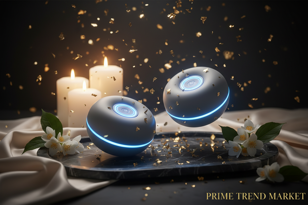 Luxury Electric Silicone Cupping Therapy Massager 2pcs Gold Confetti Cinematic Hero Shot