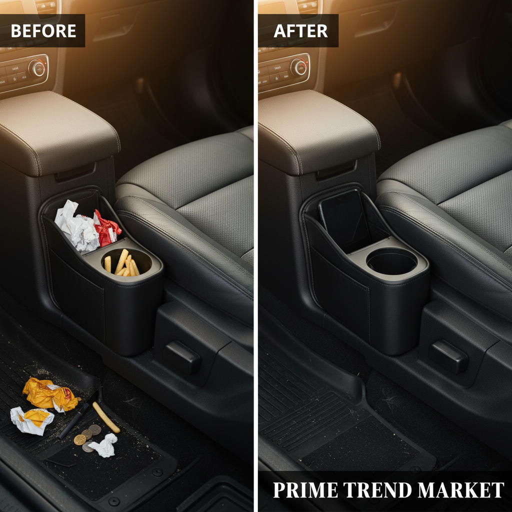 Before and after car seat gap with organizer installed – Prime Trend Market