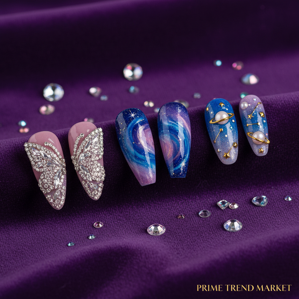 Celestial Nail Art Bundle close-up velvet - Prime Trend Market