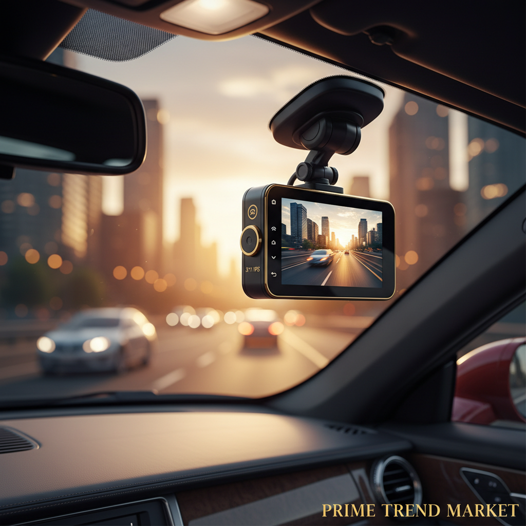 WiFi Dash Cam mounted on luxury car windshield — Prime Trend Market