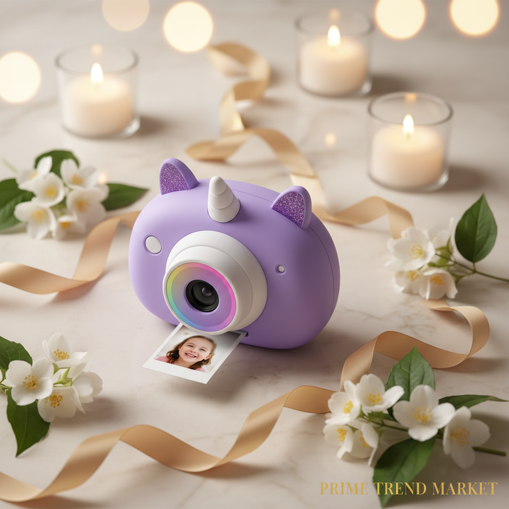 PrintPals Purple Unicorn printing photo gift flat lay