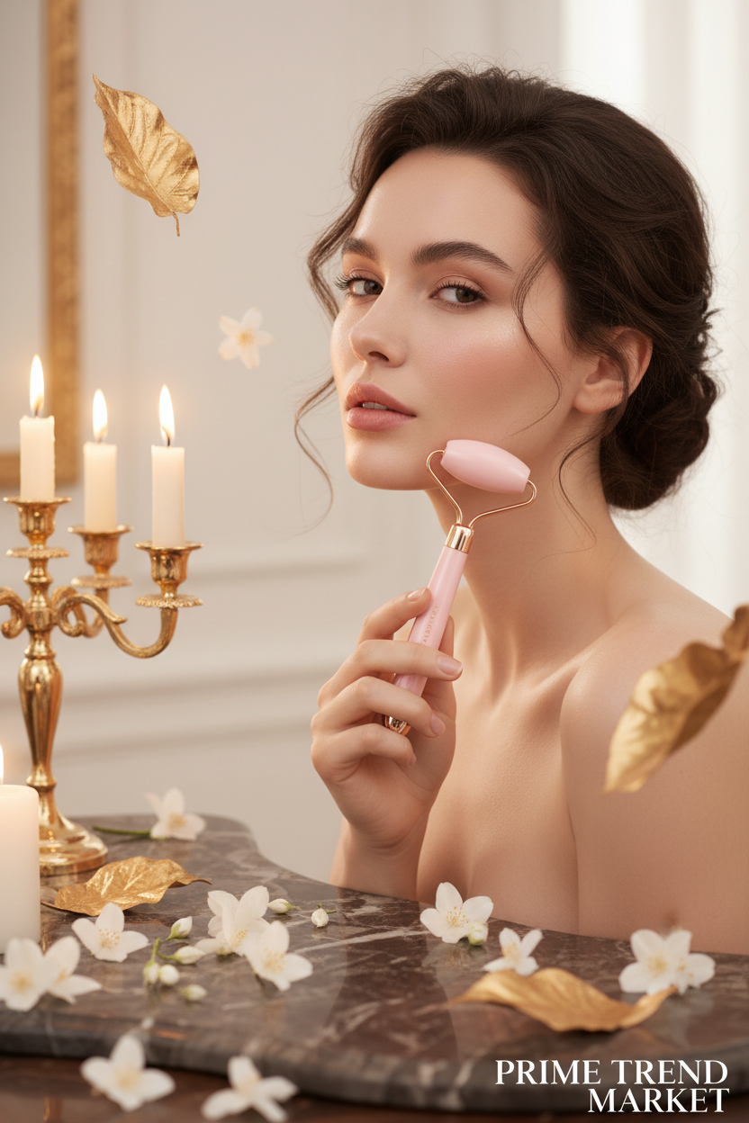 Luxury V-Face Roller Model Campaign Shot