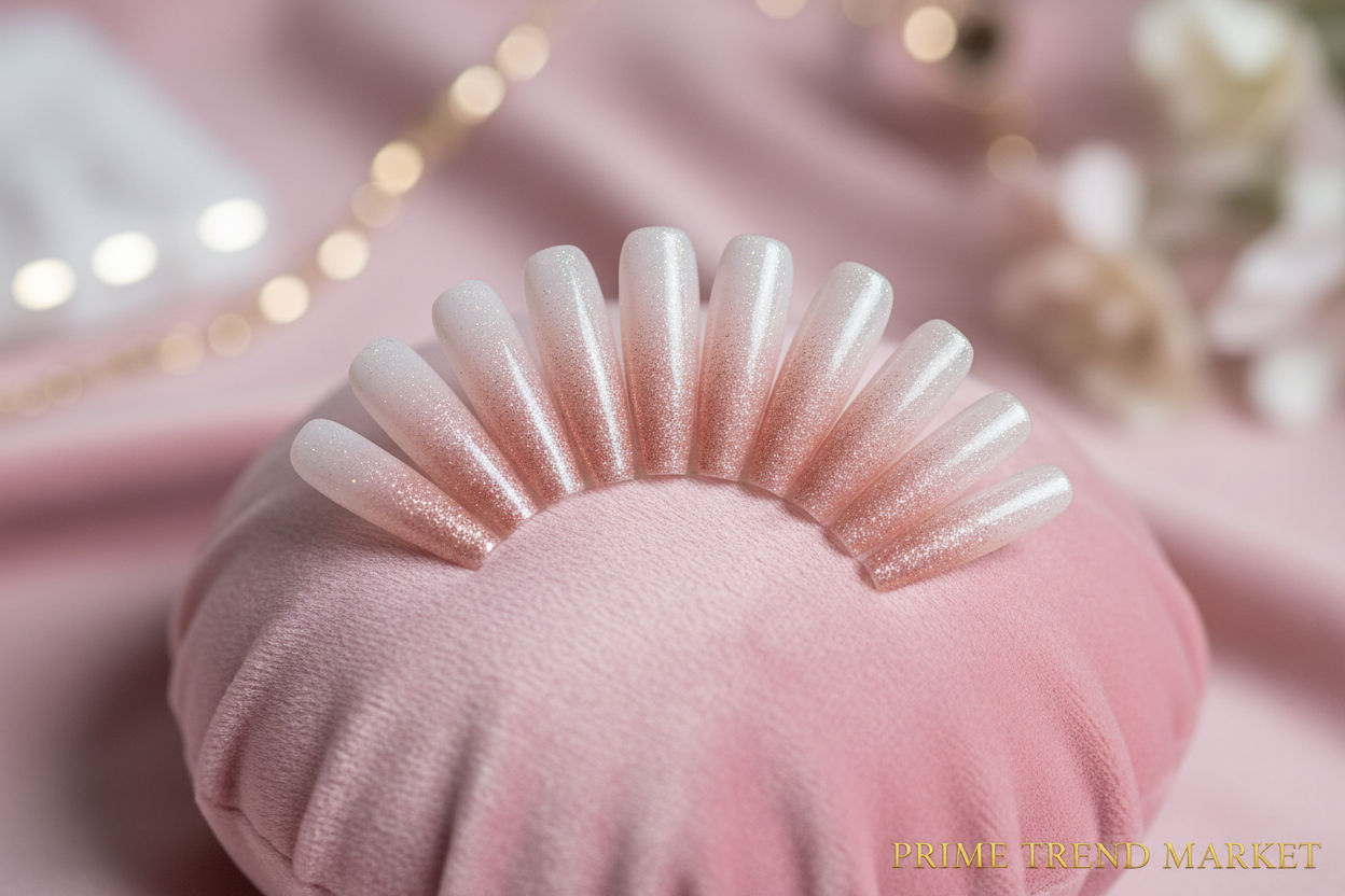 Ballet Coffin Press-On Nails — Fan Display