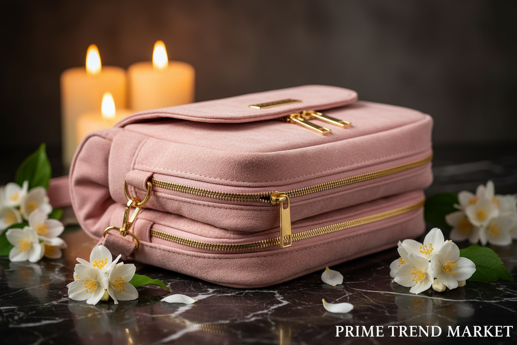 Pink luxury foldable pet shoulder bag