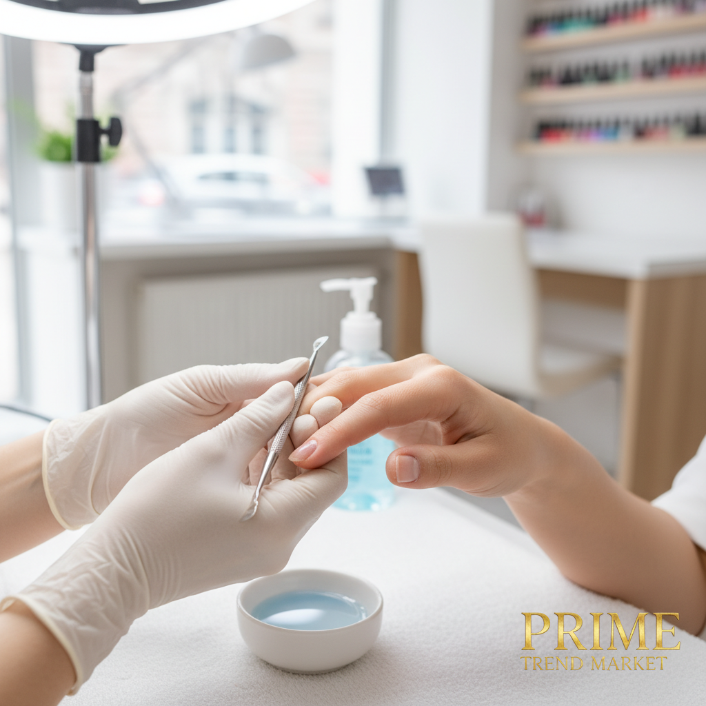 Step by step nail extension gel application process