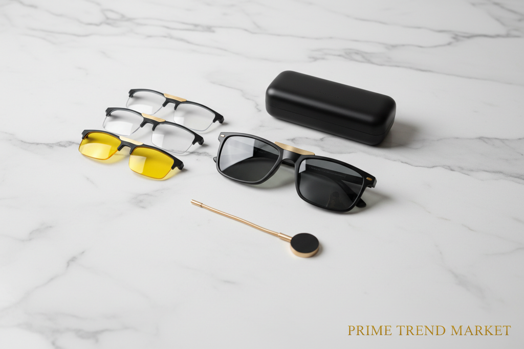 Smart Glasses – Flat Lay with Lenses