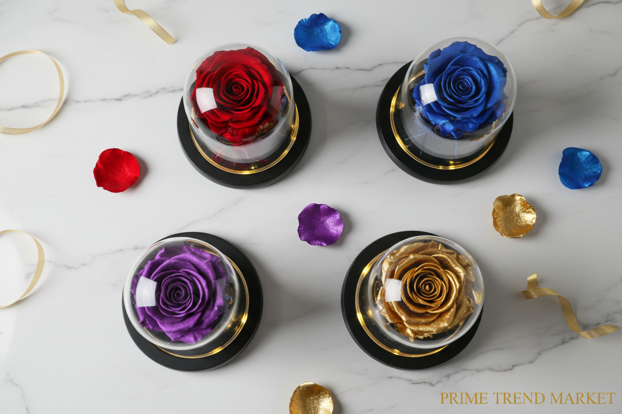 Rose Lamp – All Colors Flat Lay