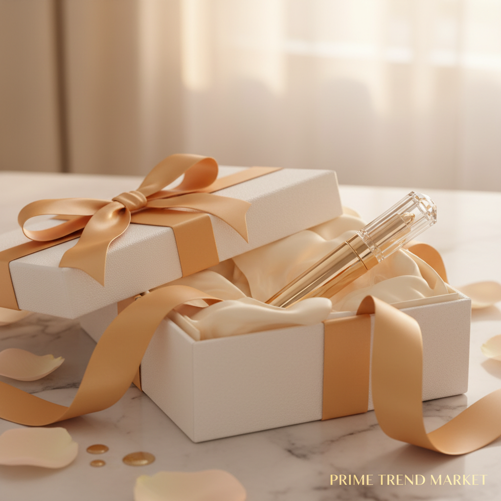 PHOFAY highlighter wand in luxury white gift box with gold ribbon