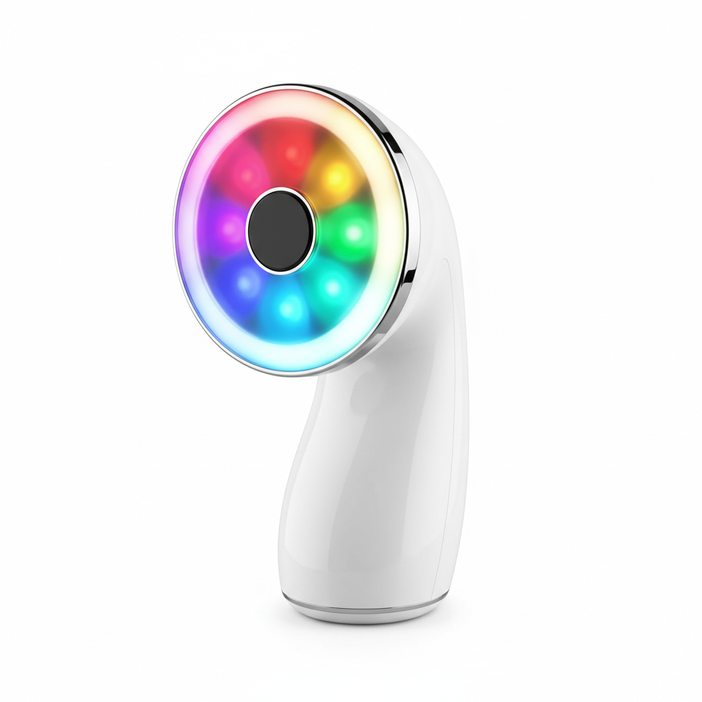 7-in-1 LED Light Therapy Skin Care Beauty Instrument - White US Plug