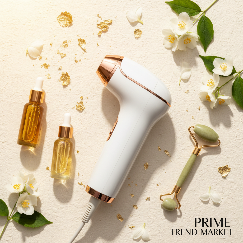 Professional IPL Hair Removal Device — Flat Lay | Prime Trend Market