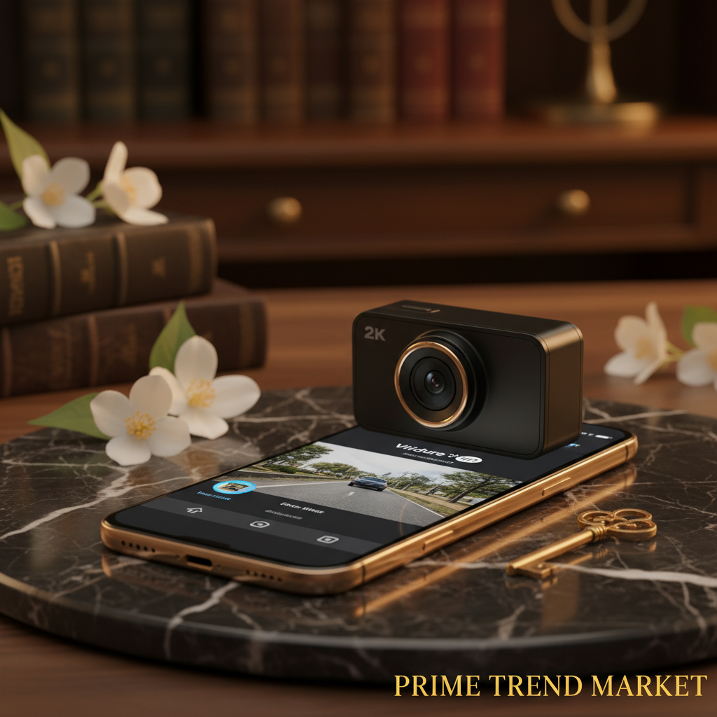 2K Dash Cam Viidure app control on smartphone — Prime Trend Market