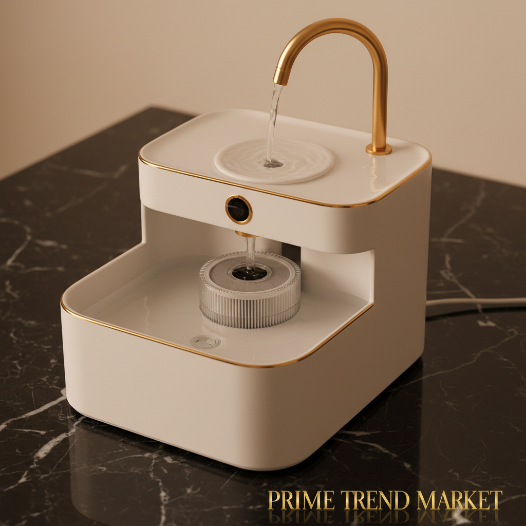 Smart Pet Fountain - Filter & Sensor Detail Shot