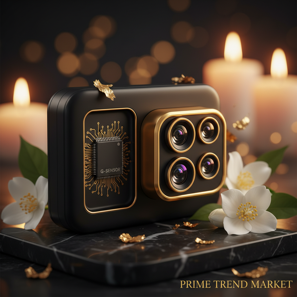 Triple Lens Dash Cam close-up showing G-sensor and lens detail — Prime Trend Market
