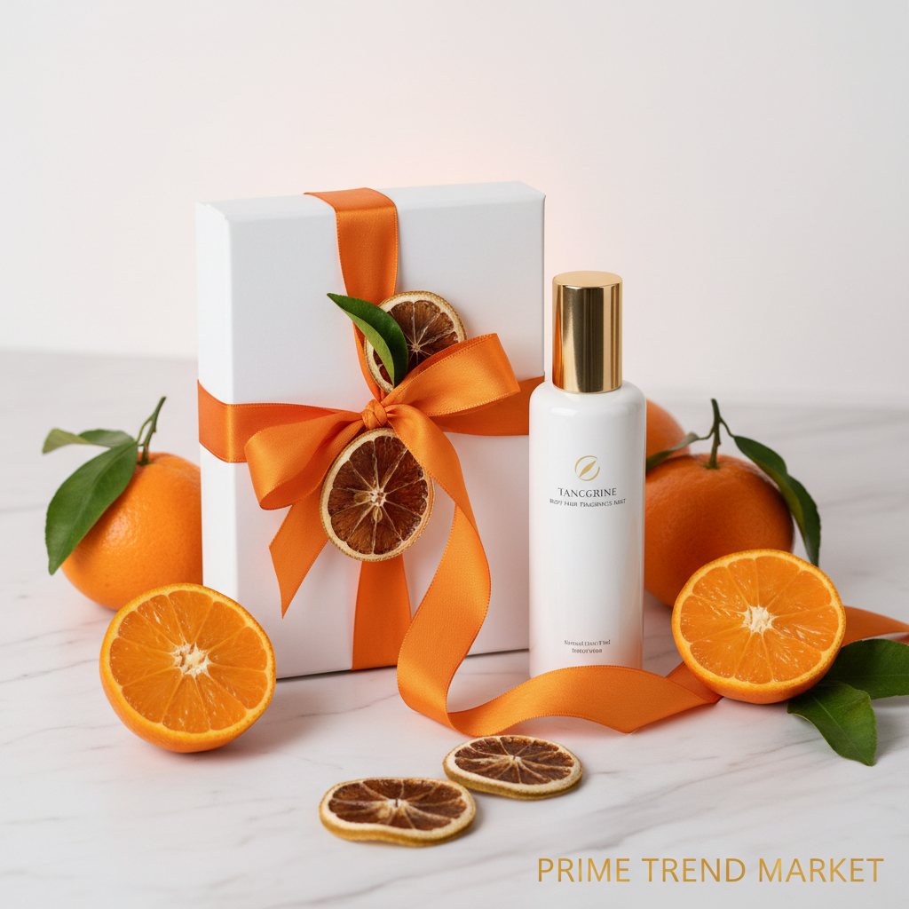 EELHOE Tangerine fragrance mist in white gift box with orange ribbon - Prime Trend Market