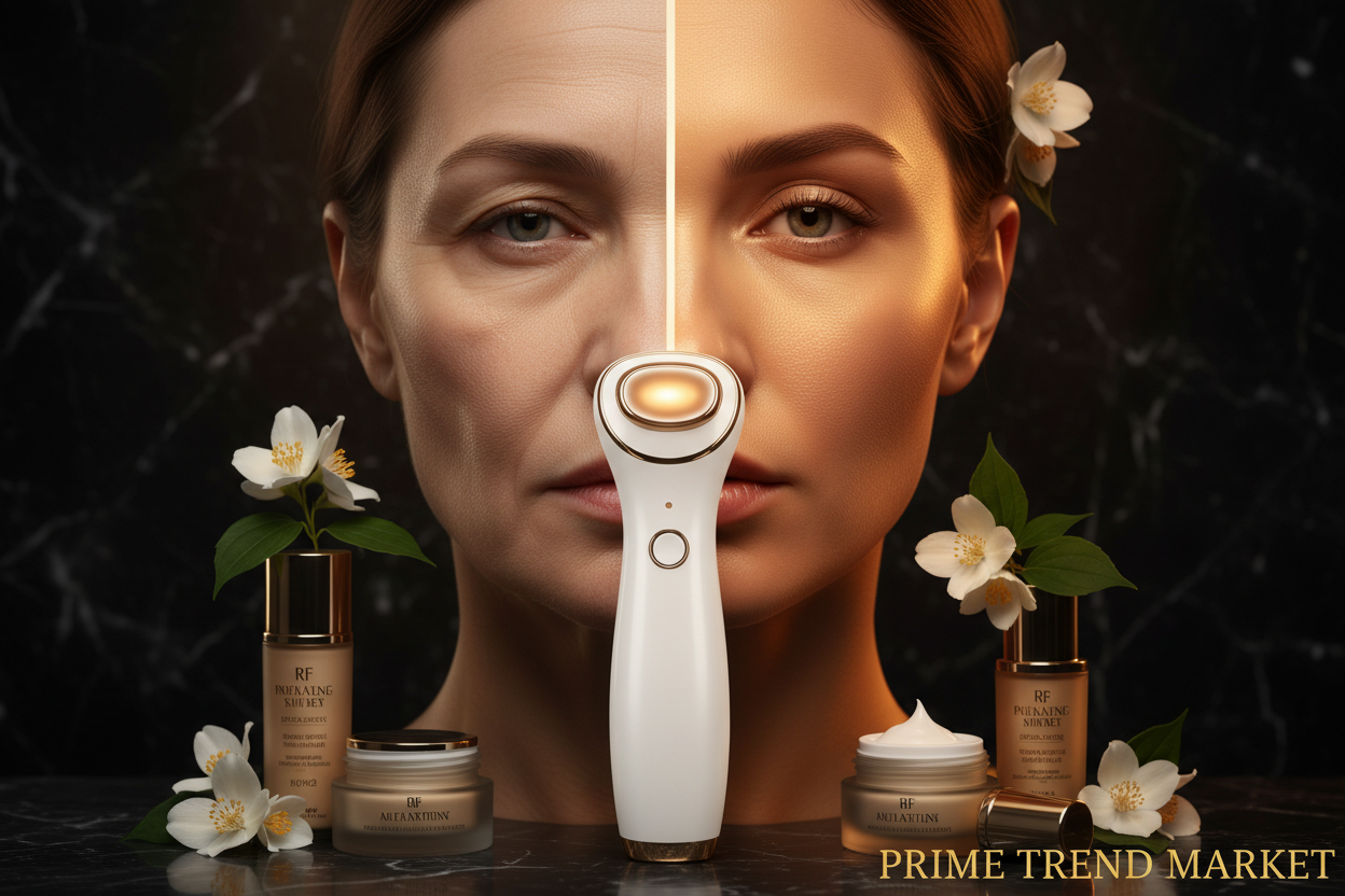 Multi-Pole RF EMS Face Sculptor — Before and After Skin Results