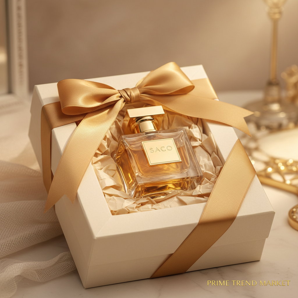 SACO Perfume luxury gift box gold ribbon - Prime Trend Market