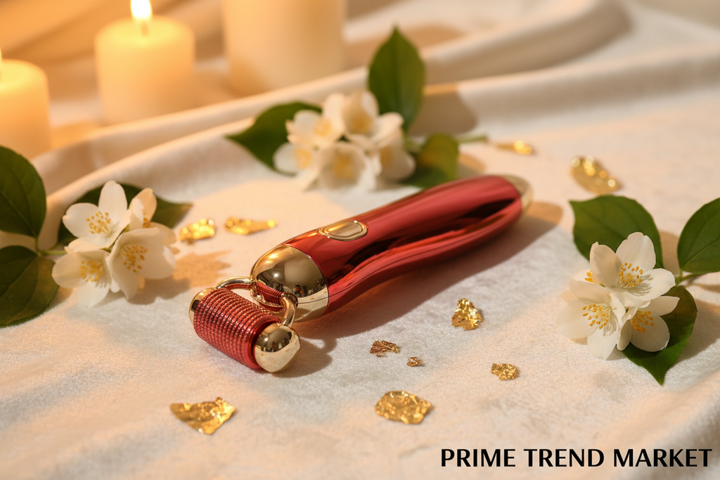 Luxury Electric Face-Lift Roller Cream Ivory Flatlay