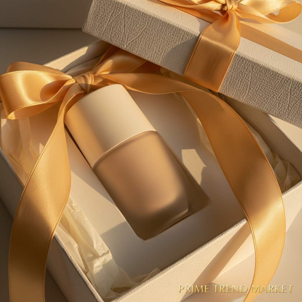 PHOFAY makeup primer in luxury white gift box with gold ribbon