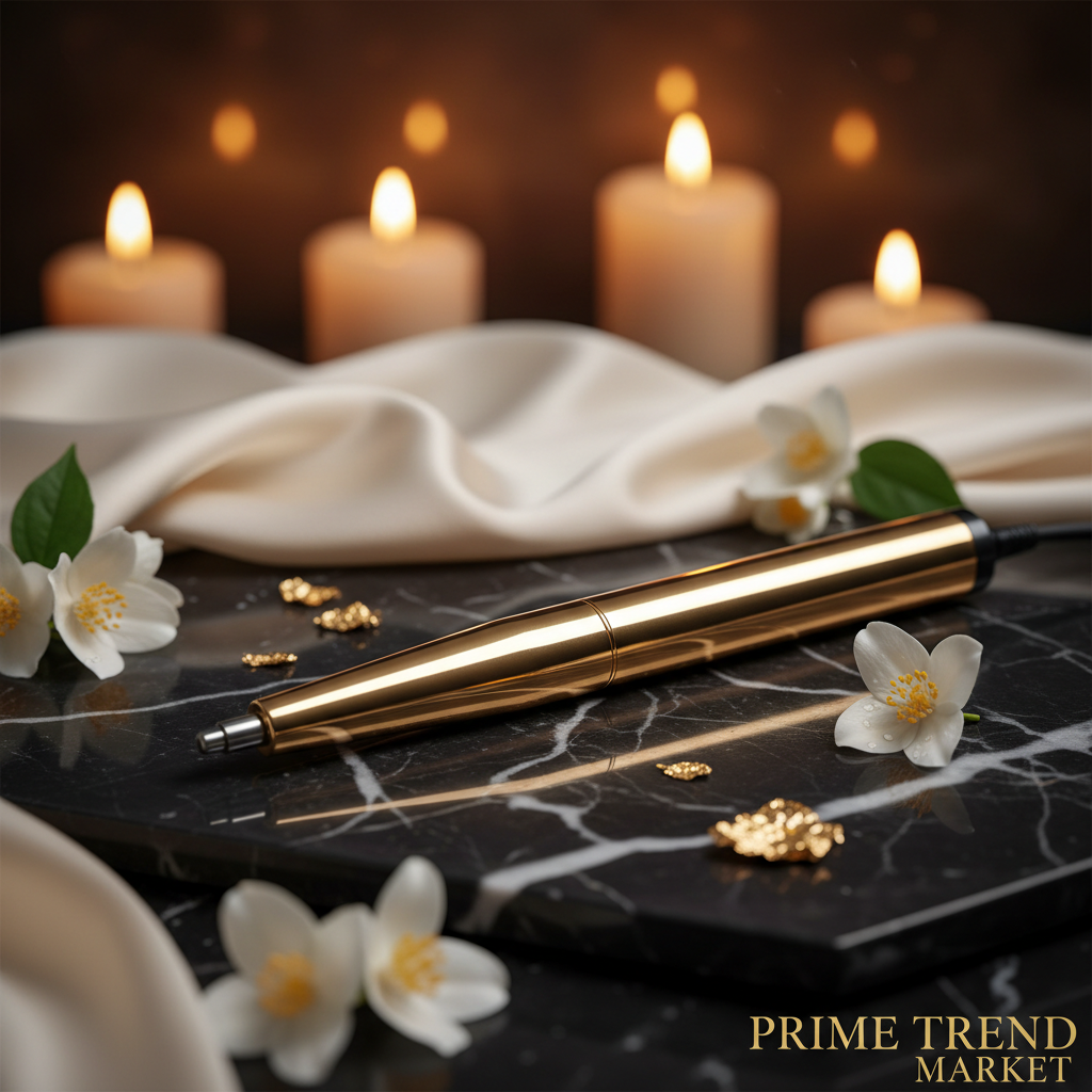 Gold Plasma Pen Mole Removal Device on Marble - Prime Trend Market