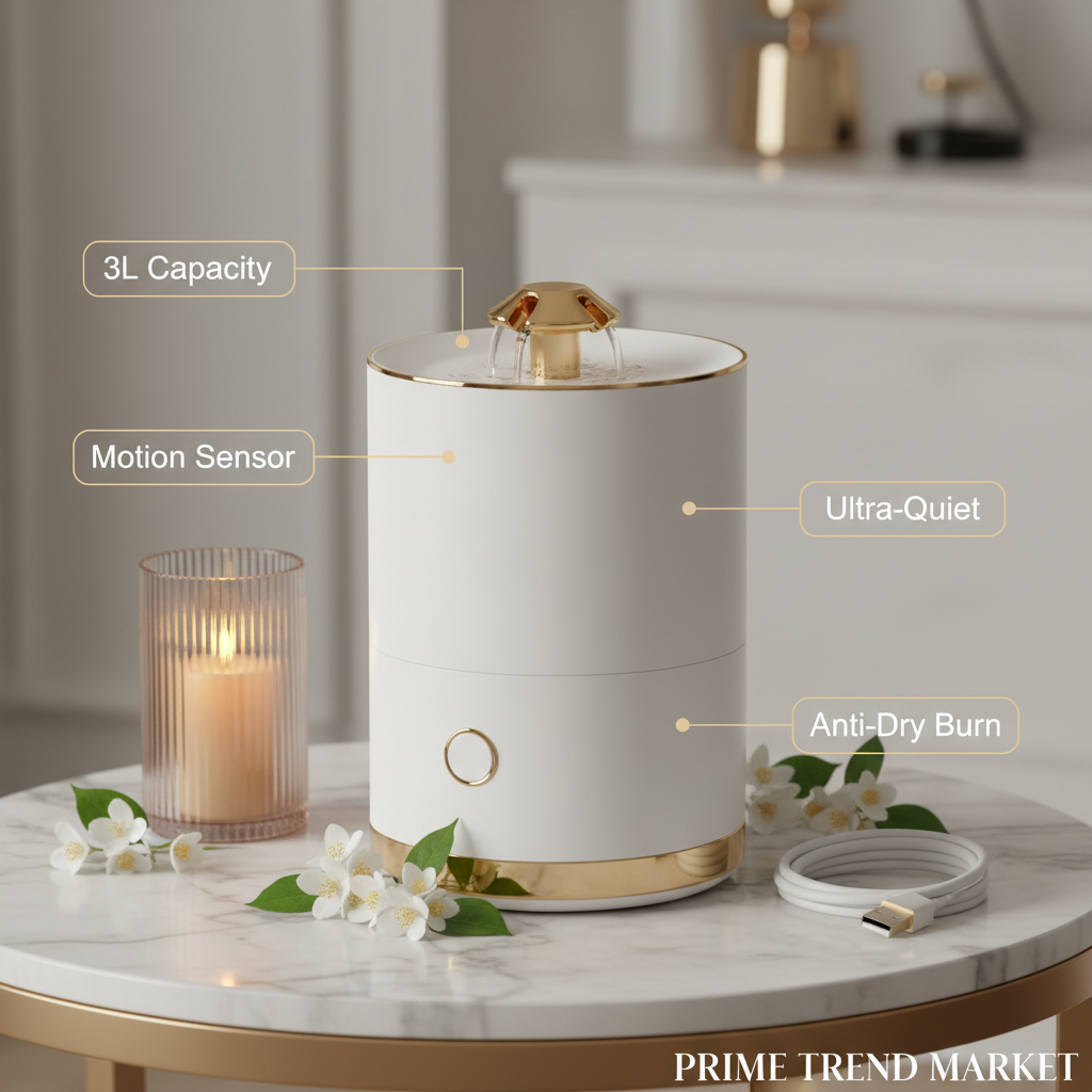 Smart Pet Water Fountain - Features Infographic