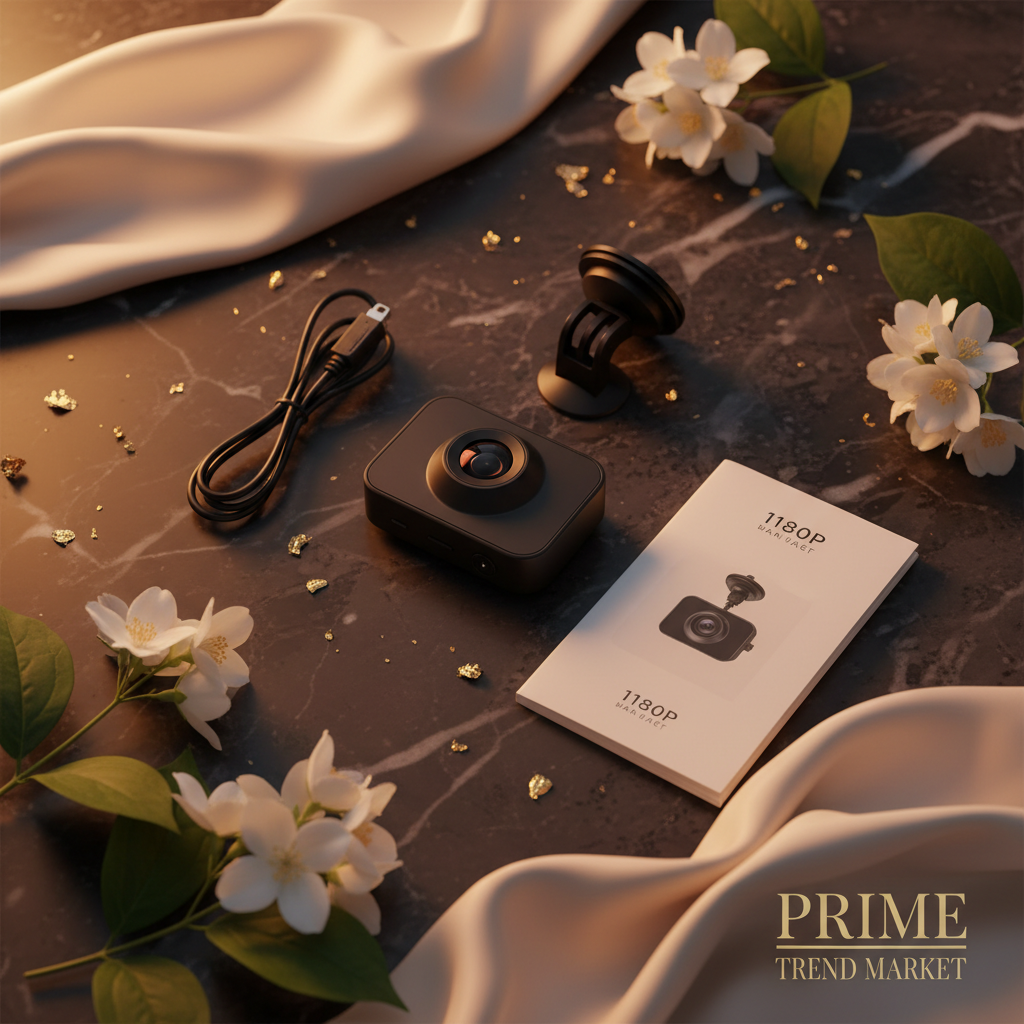Dash cam flat lay with accessories – Prime Trend Market
