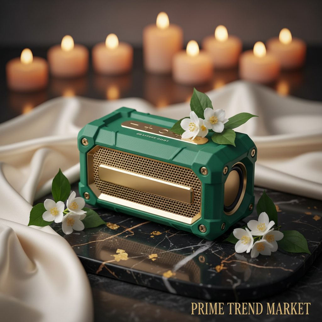 Portable Outdoor Waterproof Bluetooth Speaker - Green adventure luxury hero shot