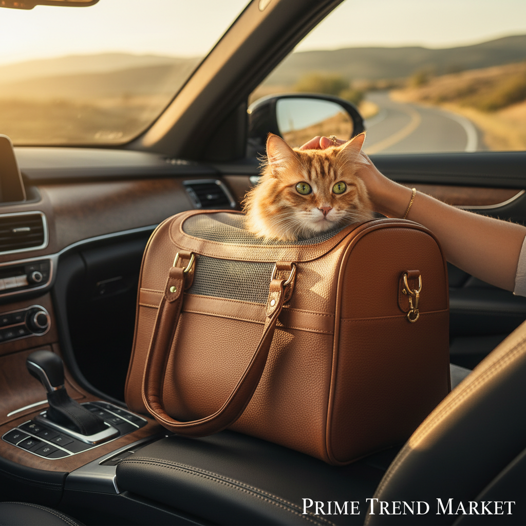 Luxury Pet On-The-Go Essentials Bundle - Cat in Carrier