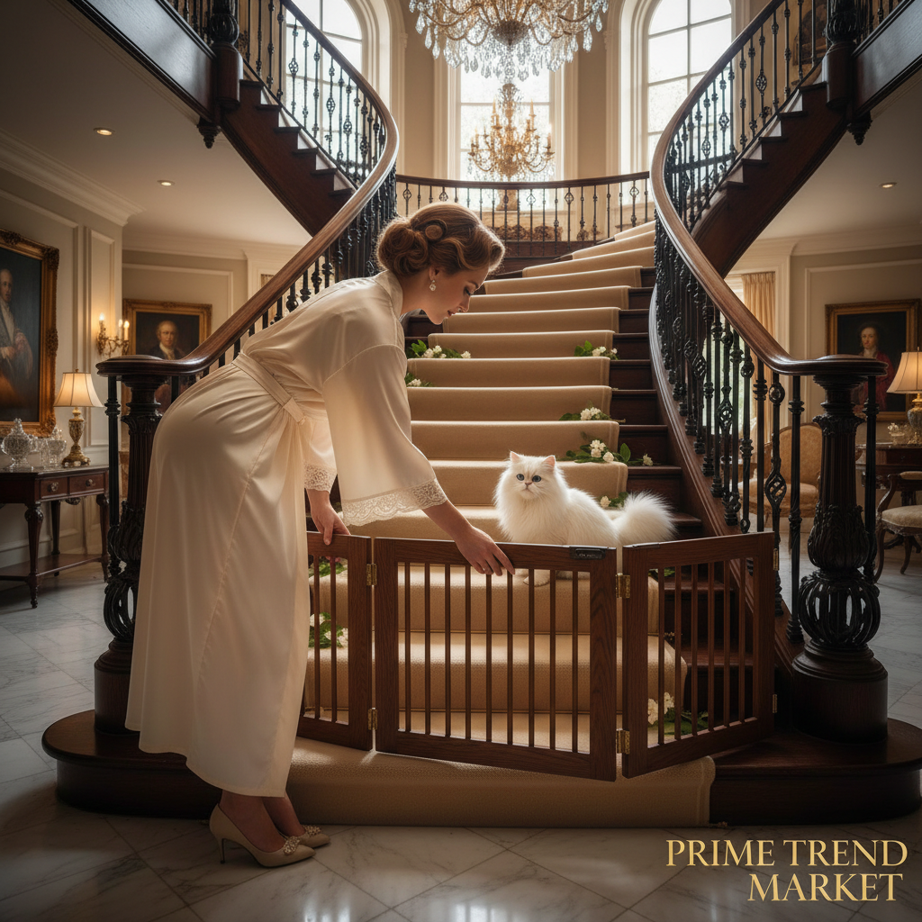 Foldable Pet Gate - Staircase Lifestyle Shot