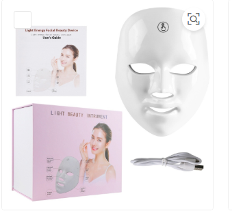 7-Color LED Photon Face Mask | Skin Rejuvenation & Glutathione Brightening Kit