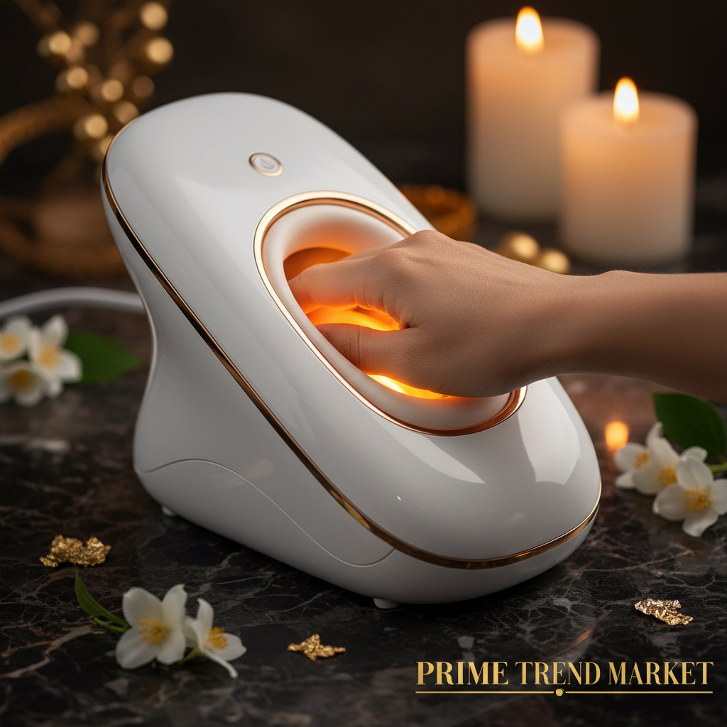 Luxury Smart Hand Massager — Hot Compress Close Up | Prime Trend Market