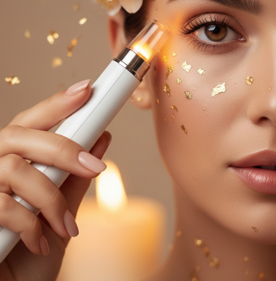 6-in-1 RF Mesotherapy Beauty Pen | EMS LED Eye & Face Lifting Wand