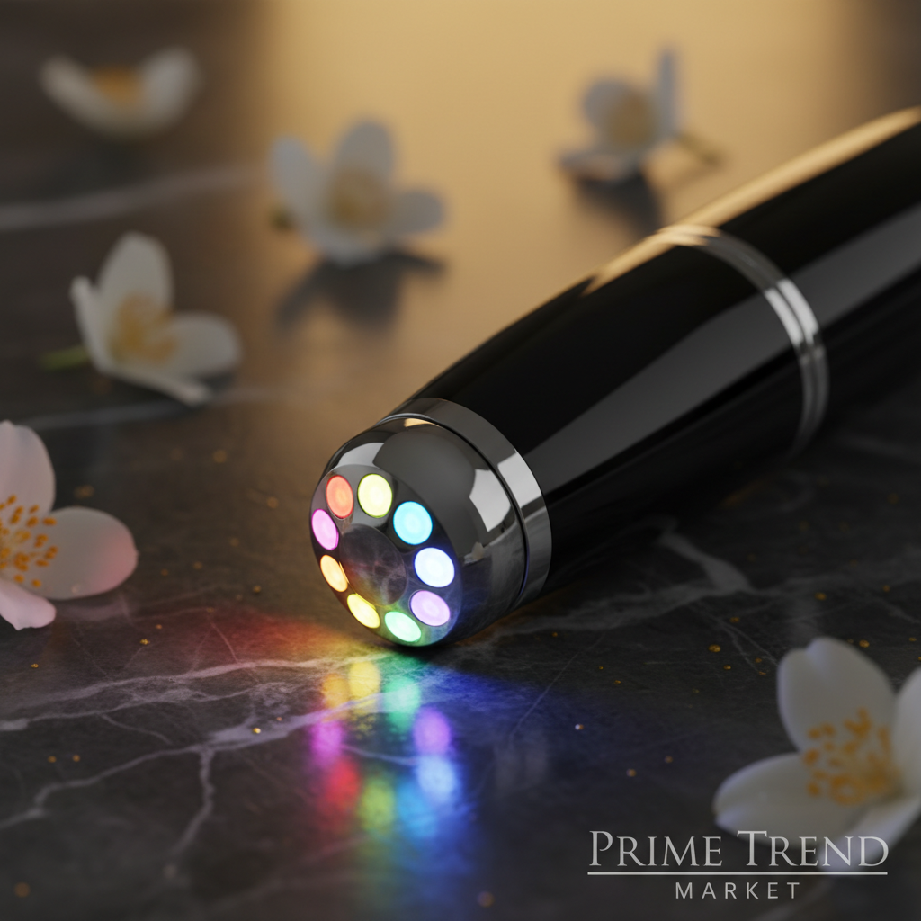 9-Color LED EMS Eye Wand — Close-up Rainbow LED Light Detail