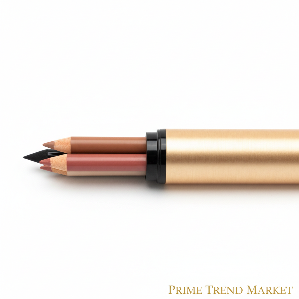 Close-up 4-in-1 makeup pen four tips eyeliner lip liner brow highlighter product shot