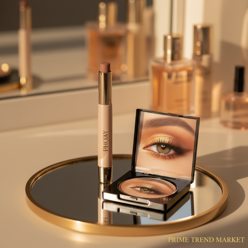 PHOFAY Eyeshadow Stick on mirrored vanity tray