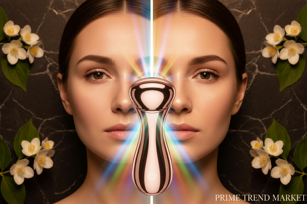 7-Color EMS Microcurrent Face Sculptor — Before and After Skin Results