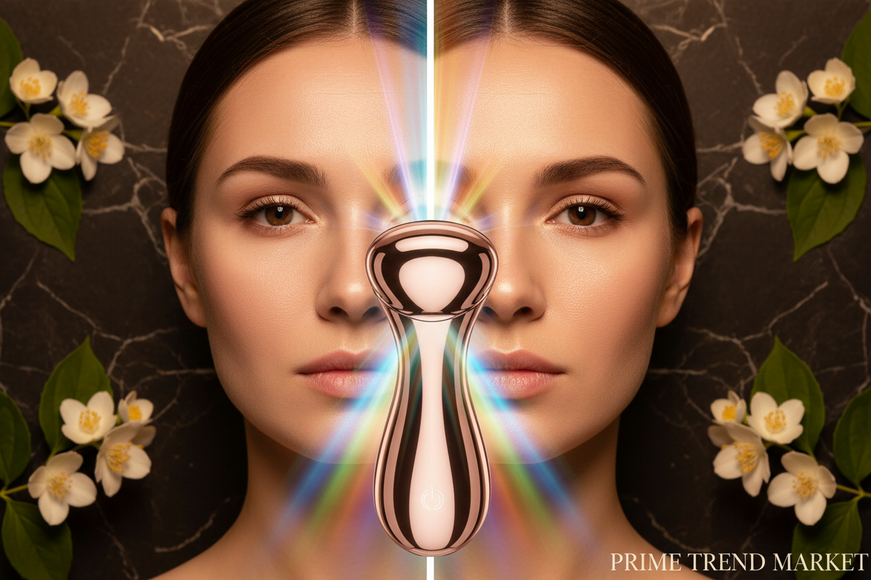 7-Color EMS Microcurrent Face Sculptor — Before and After Skin Results
