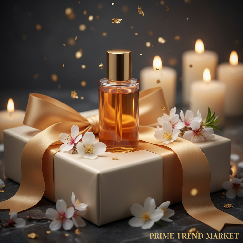 Luxury Daily Body Massage Oil 100ml in cream satin gift box with gold ribbon