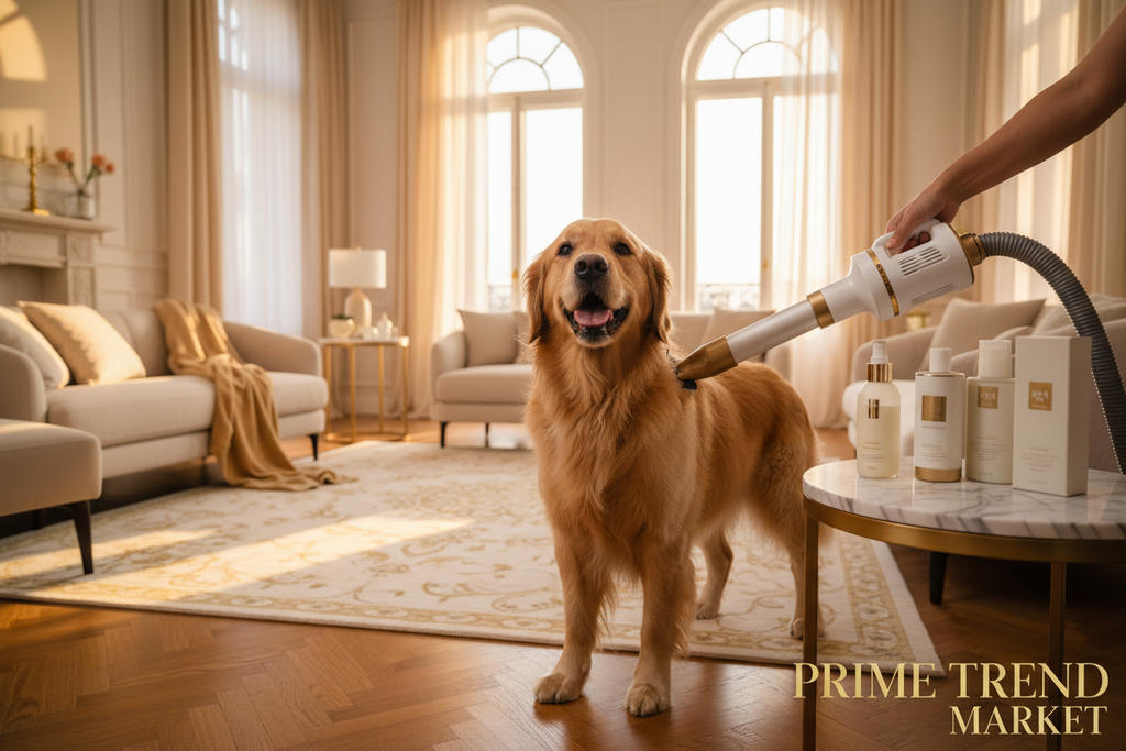 Dog Being Groomed with 5-in-1 Professional Grooming Kit — Lifestyle Shot