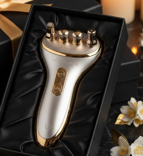 V-Roller EMS Red & Blue Dual-Wave Face Lifting & Slimming Device — Micro Current Tightening Beauty Tool