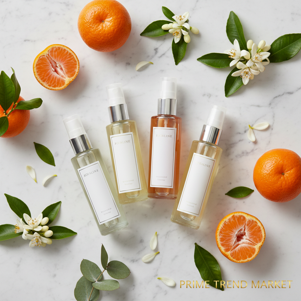 EELHOE Tangerine 4-pack bundle flat lay with tangerine slices and neroli petals - Prime Trend Market