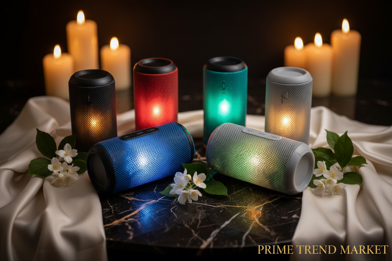 Waterproof Luminous Outdoor Bluetooth Speaker - All 5 Colors lifestyle hero Prime Trend Market
