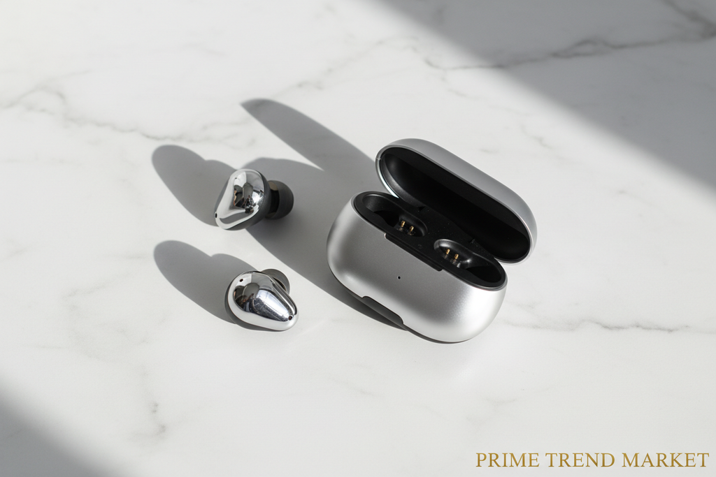 Bluetooth Earbuds – Flat Lay