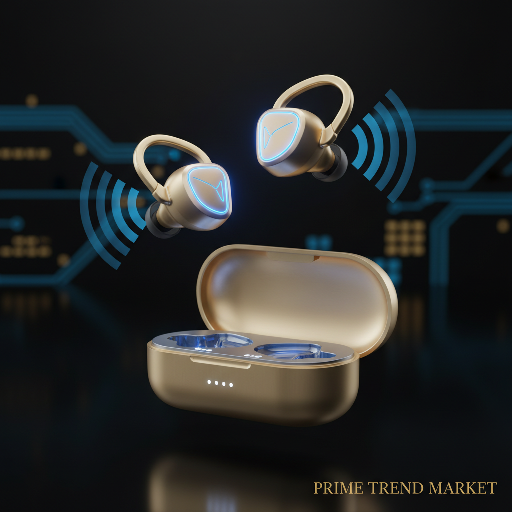 Open Ear Sport Earbuds with LED Charging Case Floating Tech Shot — Prime Trend Market