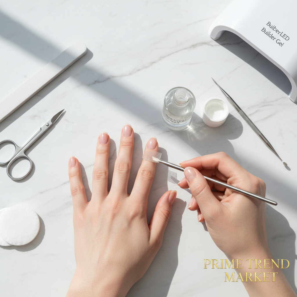 Step by step nail extension application tutorial