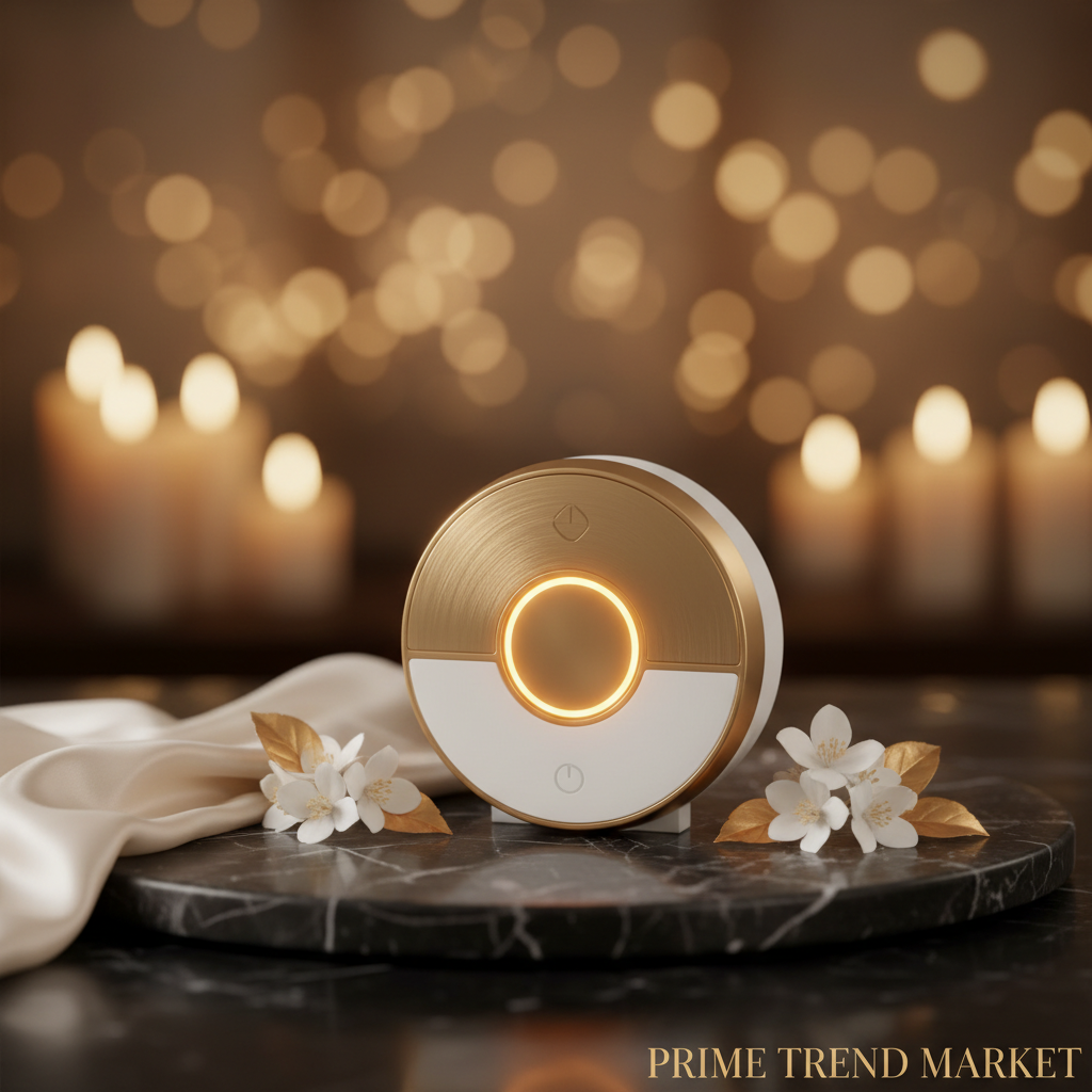 Ozone Negative Ion Refrigerator Deodorizer on black marble with jasmine flowers - Prime Trend Market