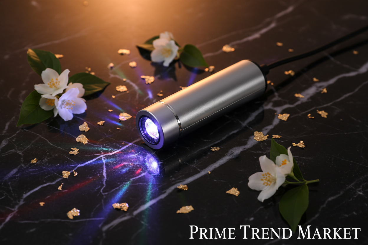 USB Car Star Light on black marble with colorful star projections and jasmine flowers — Prime Trend Market