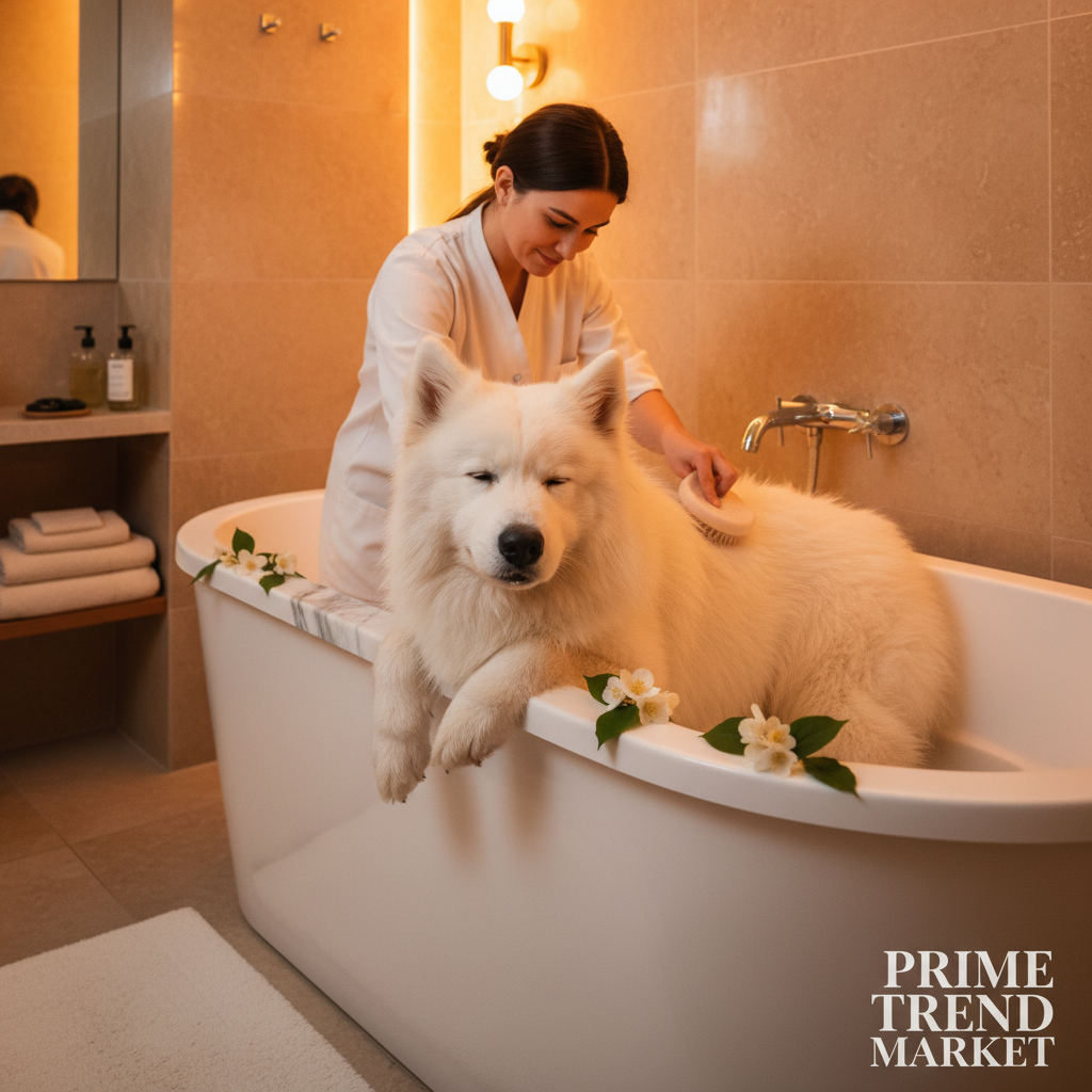 Pet Bath Massage Brush - Dog Bath Spa Lifestyle