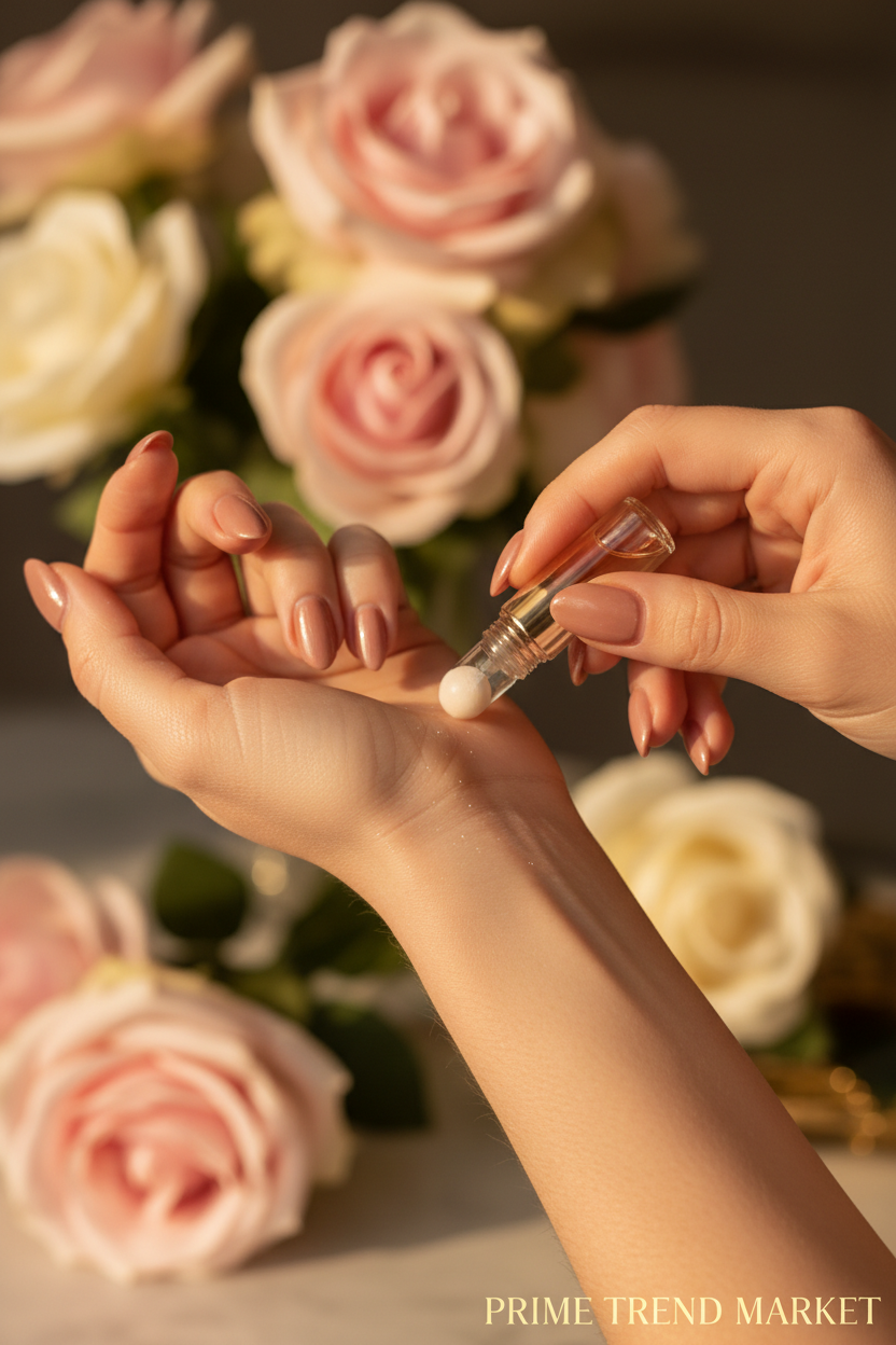 EELHOE Cupid Roller Perfume — Wrist Application Lifestyle