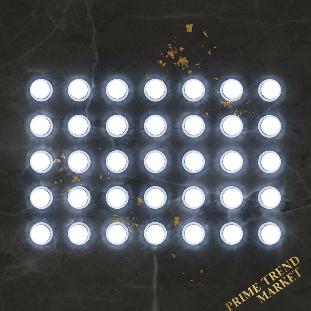 28 white LED car bulbs flat lay organized on dark marble – Prime Trend Market