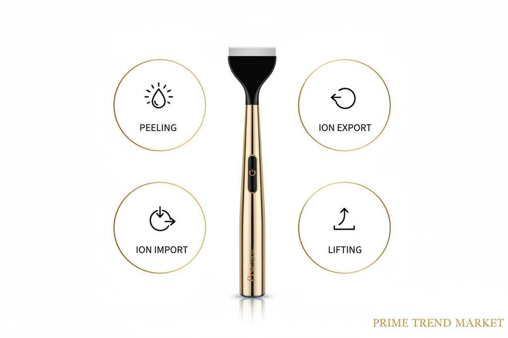 4 modes of ultrasonic skin scrubber: Peeling, Ion Export, Ion Import, Lifting — Prime Trend Market